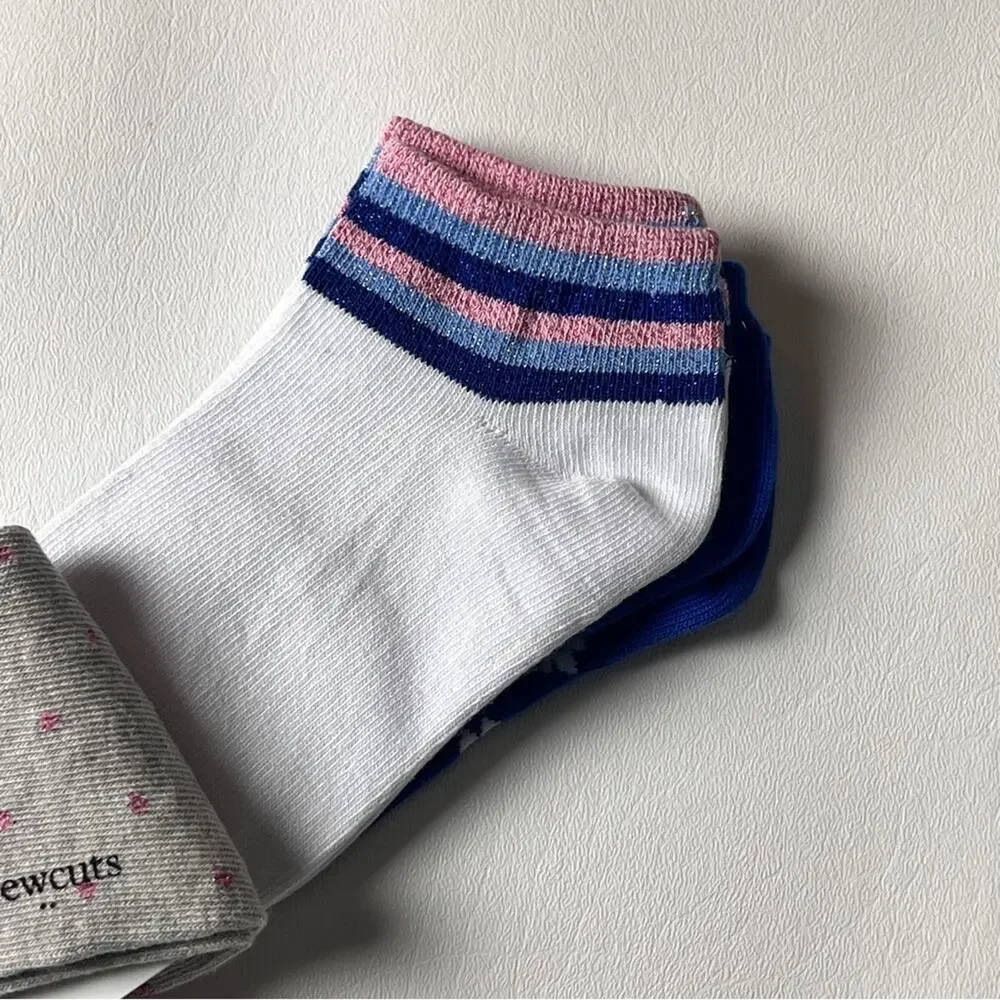 Crewcuts Girl’s Multi-pack Design Socks Sz M NWT